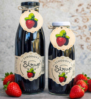 jahodový sirup bez přidaného cukru - 100% ovoce