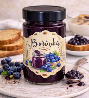 borůvkový džem výběrovým - 83% borůvek v marmeládě